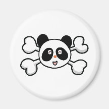 panda bear Skull and Crossbones Magnet