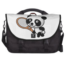 PANDA BEAR Tennis Player Cute Cartoon Animal Laptop Computer Bag