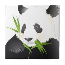 Panda Bear Ceramic Tile