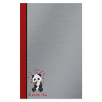 Panda Bear Valentine Stationery