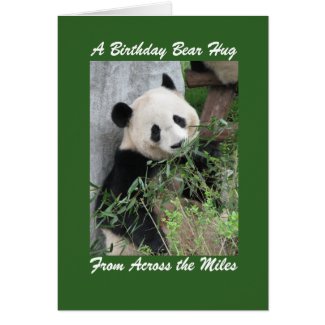 Panda Birthday Bear Hug Across the Miles Card