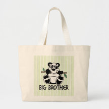 Panda Boy Big Brother Canvas Bags