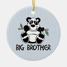 Panda Boy Big Brother Christmas Tree Ornaments