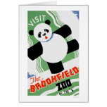 Panda Brookfield Zoo 1938 WPA Greeting Card