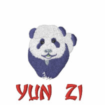 panda cub embroidered polo shirt