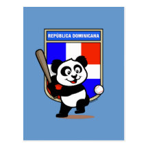 Panda de base-ball de la République Dominicaine Cartes Postales