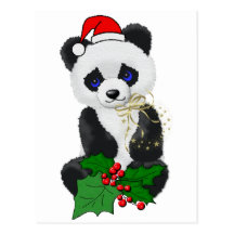 Panda de Noël Carte Postale