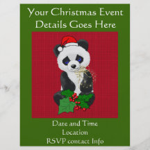 Panda de Noël Prospectus En Couleur