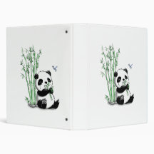 Panda Eating Bamboo Binder