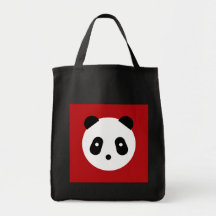 Panda Face Canvas Bag