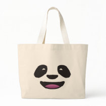 Panda face tote bag