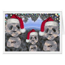 Panda Family Christmas Greeting Card