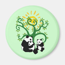 Panda Family Tree Magnet