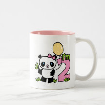 Panda Girl 2nd Birthday Coffee Mugs