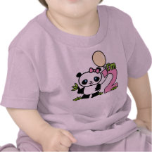 Panda Girl 2nd Birthday Tees