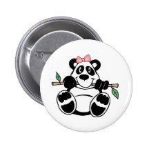 Panda Girl Buttons
