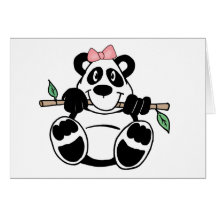 Panda Girl Card