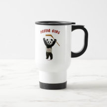 Panda Girl Hockey Bear Coffee Mugs