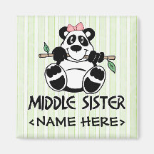 Panda Girl Middle Sister Fridge Magnets