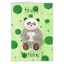 Panda, Happy, Birthday ! Cards