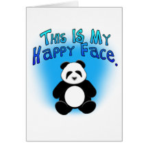 Panda Happy Face Greeting Card