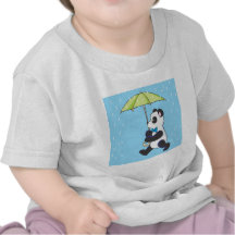 Panda In the Rain Tshirts