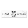 PANDA LOVE BUMPER STICKER