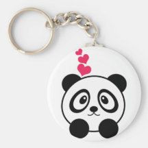 Panda love keyring key chains