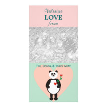 Panda Love Valentine Photo Cards