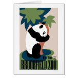 Panda Loves Tree At Zoo 1938 WPA Card