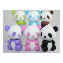 Panda mignon de bande dessinée d'Anime Cartes Postales