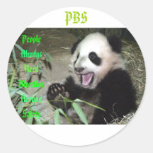 panda, People, Always, Need, Direction , Around... Round Stickers
