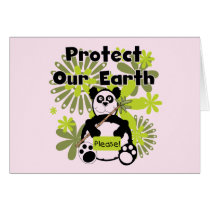 Panda Protect Our Earth T-shirts and Gifts cards