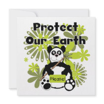 Panda Protect Our Earth T-shirts and  Gifts Announcement