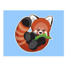 Panda rouge cartes postales