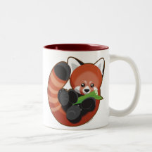 Panda rouge tasses