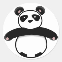 Panda Round Sticker