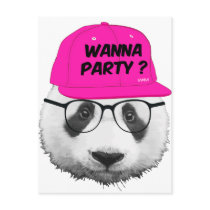 PANDA WANNA PARTY ? POST CARD