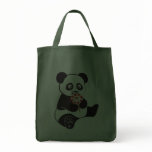 Panda with lollipop canvas bags