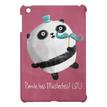 Panda with Mustaches ipad mini cases