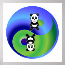 Panda Yin Yang Print