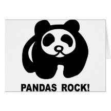 Pandas Rock Greeting Card