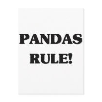 Pandas Rule Post Card