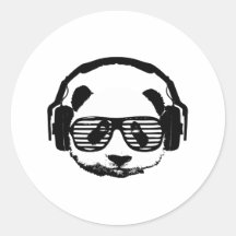Pandaz dans la Chambre du DA Adhésifs Ronds