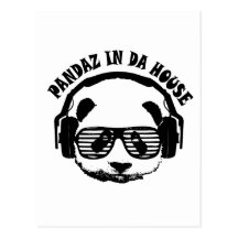 Pandaz In Da House Post Cards