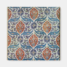Panel of Isnik earthenware tiles Refrigerator Magnets