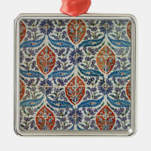 Panel of Isnik earthenware tiles Christmas Tree Ornament