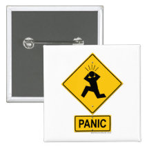 Panic Warning Sign Pins