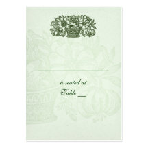 Panier classique sage Placecard de fleur Modèles De Cartes De Visite