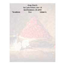Panier des fraisiers communs - papier à lettres - en-tête de lettre